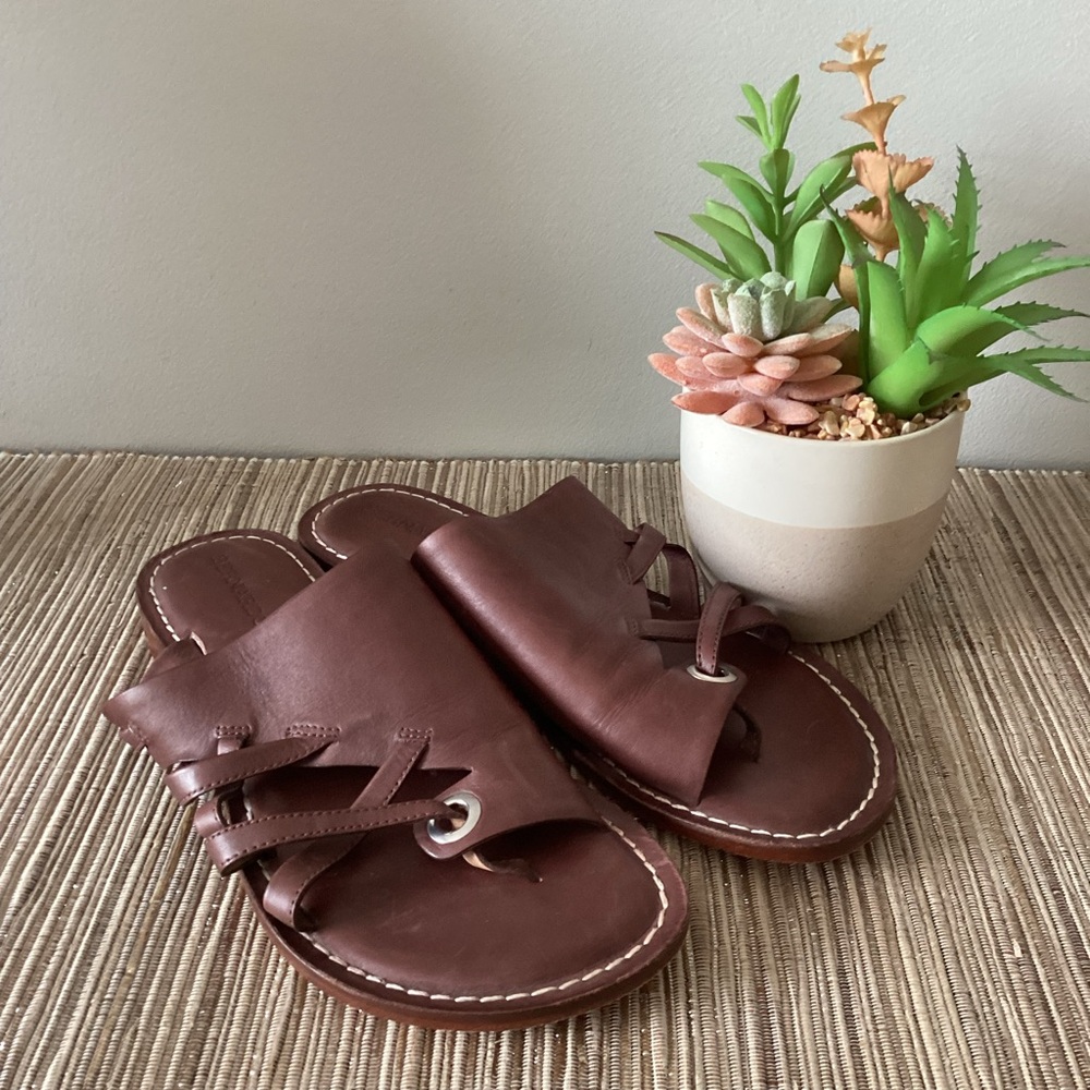 Bernardo Brown Leather Sandals 9.5 vero cuoio - Picture 5 of 9